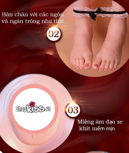 Búp bê tình dục tiếp viên cao cấp silicon 3 vòng chuẩn
