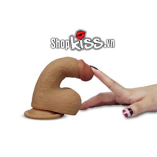 Dương vật giả silicon rung 2 thớ Nature Cock gắn tường cao cấp
