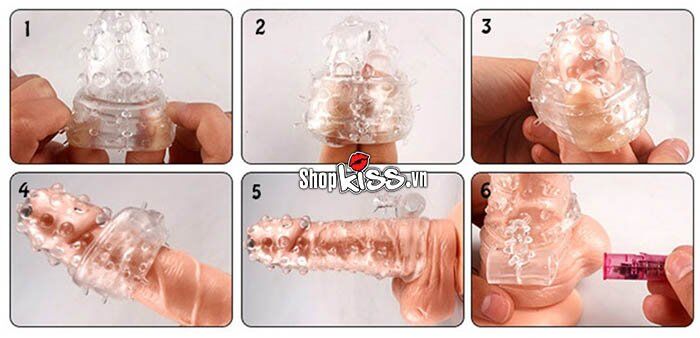 Bao cao su đôn dên gai nhỏ rung mạnh tăng khoái cảm