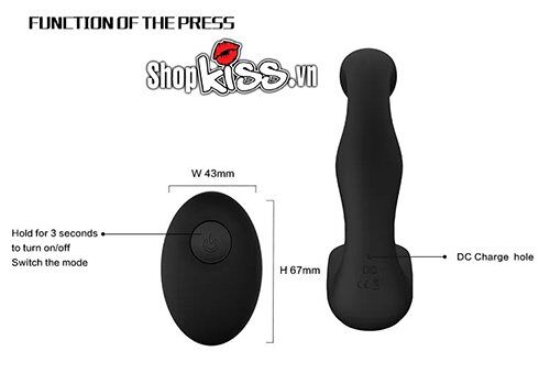 Máy massage hậu môn tuyến tiền liệt điều khiển từ xa LANDY rung mạnh