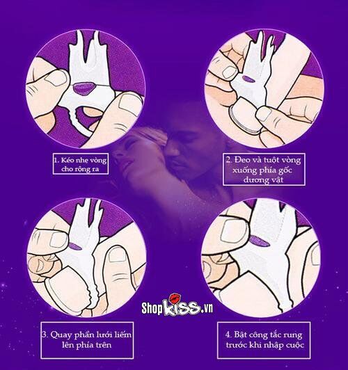 Vòng rung Durex Play Bliss tăng khoái cảm liếm lưỡi sảng khoái