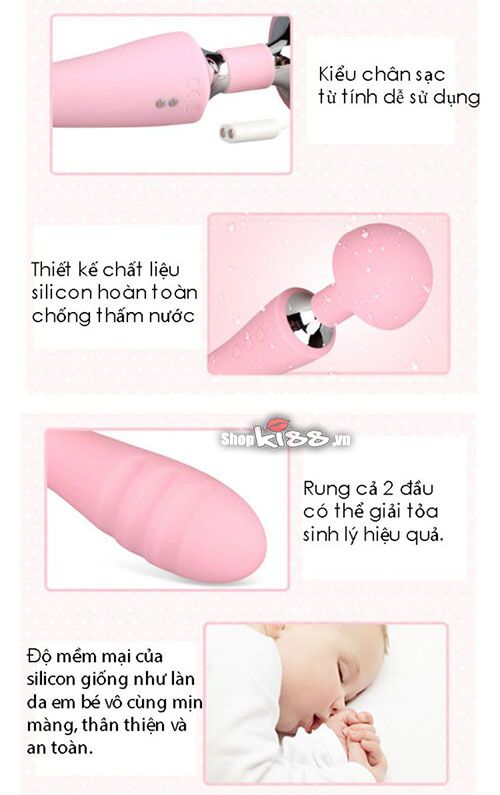 Chày rung LuxeLuv i7 Magic hai đầu cao cấp USA uy tín