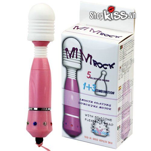 Chày rung mát xa mini 3 đầu siêu phê đầy pin chống nước Nhật Bản