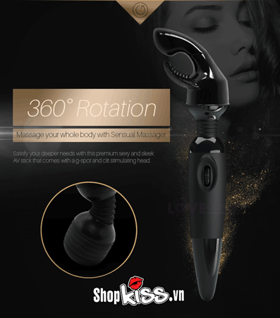 Chày rung Sensual Massager cao cấp kích thích điểm G, mát xa cực phê