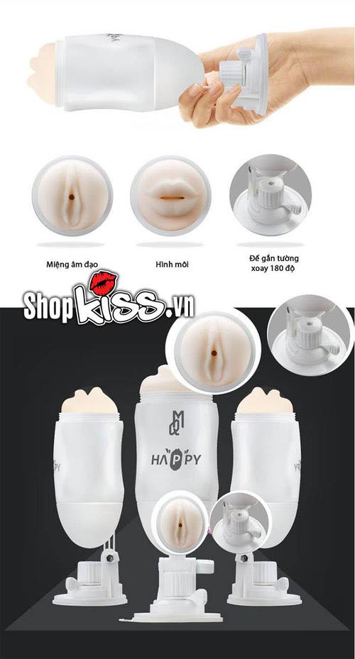 Cốc thủ dâm Happy 2 đầu xoay 180 độ nhập khẩu cao cấp