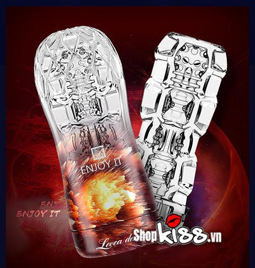 Cốc thủ dâm trong suốt LoveAider siêu sướng chất liệu an toàn nam