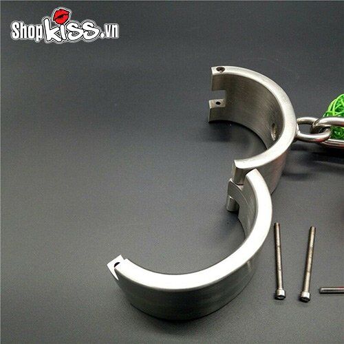 Còng chân BDSM thép không gỉ bạo dâm khóa chắc an toàn kích thích