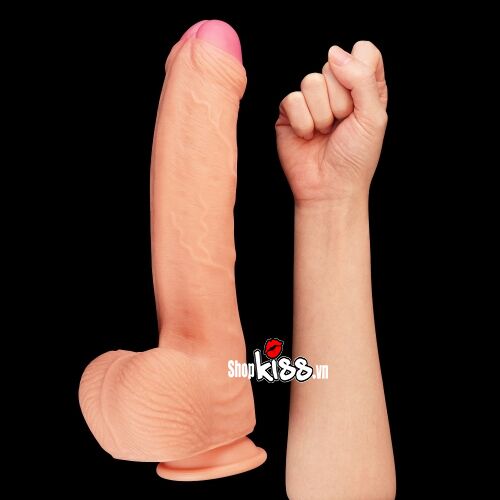Dương vật giả 11 inch Lovetoy Nature Cock gắn tường siêu thực