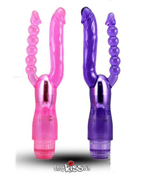 Dương vật rung 2 nhánh Double Pleasure chất silicon mềm mại kích thích nữ