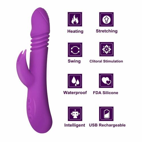 dương vật đa năng ella rung mạnh silicone cao cấp sạc điện