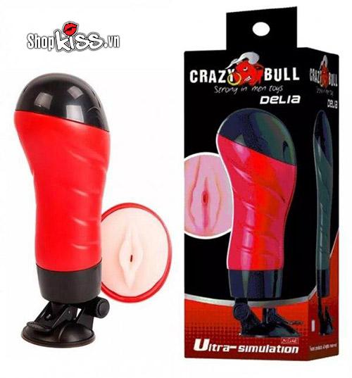 Âm đạo giả Crazy Bull Red Delia 12 chế độ rung mạnh mẽ