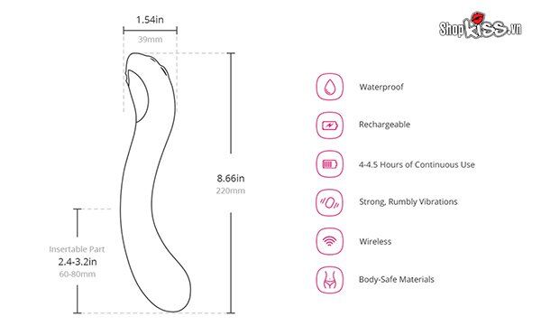 Dụng Cụ Kích Thích Điểm G Lovense Osci 2 Điều Khiển App Từ Xa