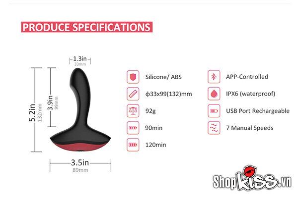 Dụng cụ kích thích hậu môn Magic Motion Solstice điều khiển app cao cấp an toàn