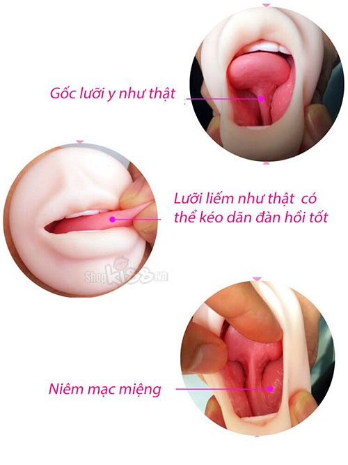 Dụng cụ thủ dâm nam miệng silicone cao cấp kích thích mạnh mẽ
