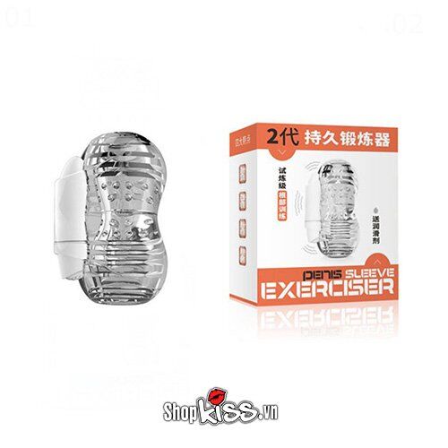 Dụng cụ thủ dâm nam silicone rung trong suốt cao cấp giá tốt