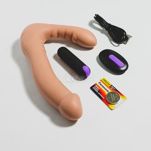 Dương vật 2 đầu LoveToy siêu mềm rung điều khiển xa tuyệt đỉnh