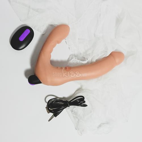 Dương vật 2 đầu LoveToy siêu mềm rung điều khiển xa tuyệt đỉnh