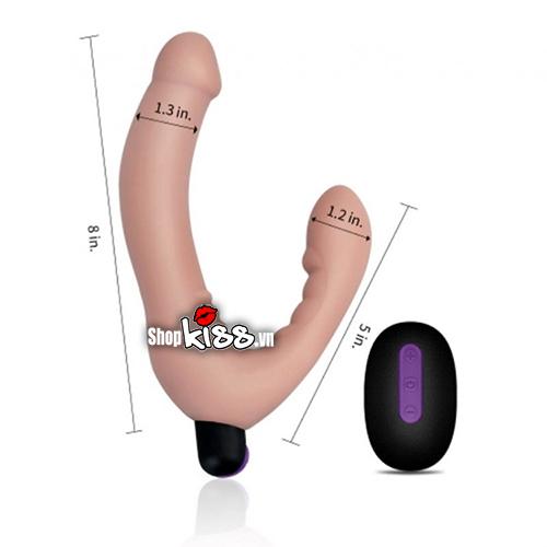 Dương vật 2 đầu LoveToy siêu mềm rung điều khiển xa tuyệt đỉnh