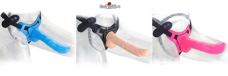 Dương vật dây đeo rung Harness Curved Dong 10 chế độ siêu hot