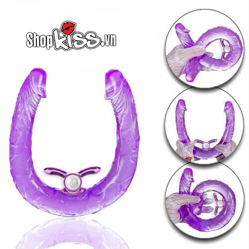 Dương vật giả 2 đầu rung nhánh kích thích sâu tăng khoái cảm