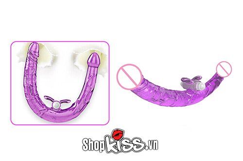 Dương vật giả 2 đầu rung nhánh kích thích sâu tăng khoái cảm