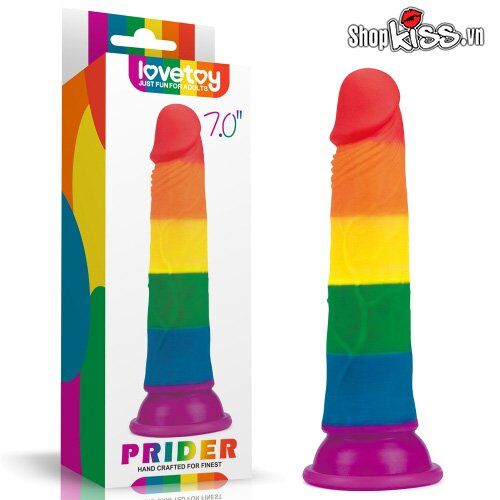 Dương Vật Giả Gắn Tường Đa Sắc 7 Inch Kích Thích Mạnh Mẽ