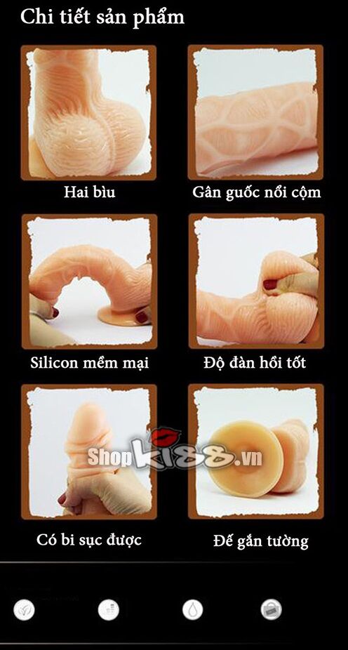 Dương vật giả gắn tường 2 lớp da Alighter Spartacus mềm mại, chân thật, tiện lợi