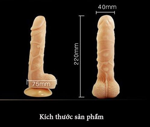 Dương vật giả gắn tường 2 lớp da Alighter Spartacus mềm mại, chân thật, tiện lợi