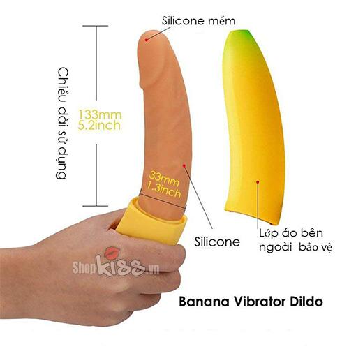 Dương vật giả rung quả chuối Banana Hàng hot độc đáo tiện lợi