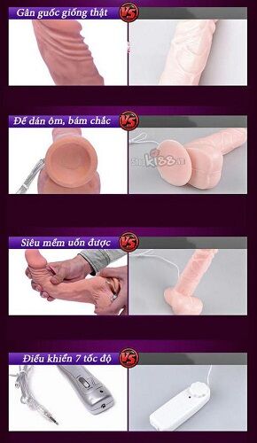 Loveaider Dương Vật Rung Ngoáy Mềm Mịn Kích Thích Sung Sướng