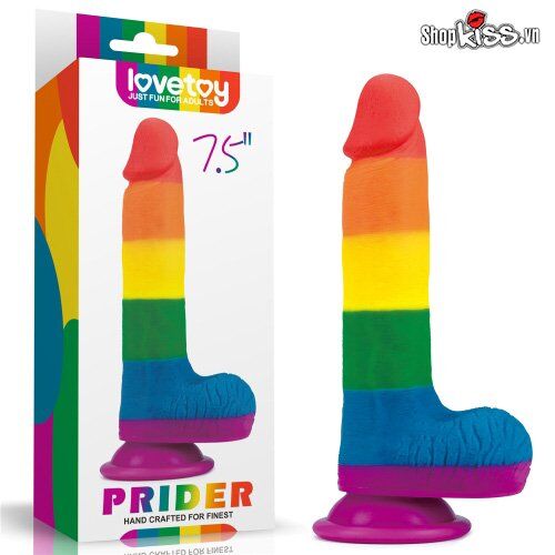 Dương vật giả Lovetoy đa sắc silicone 3 size, tăng khoái cảm