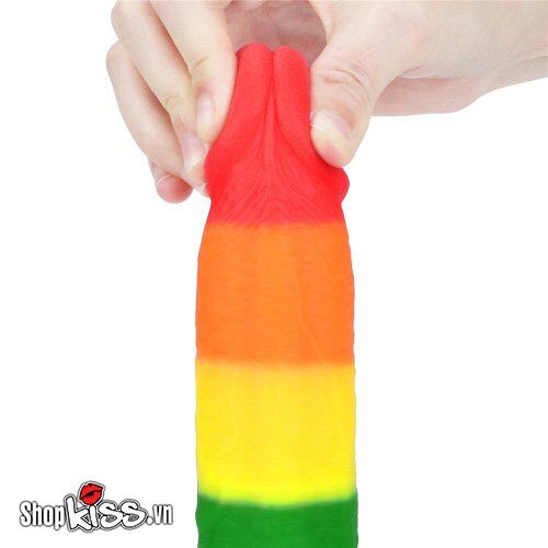 Dương vật giả Lovetoy đa sắc silicone 3 size, tăng khoái cảm
