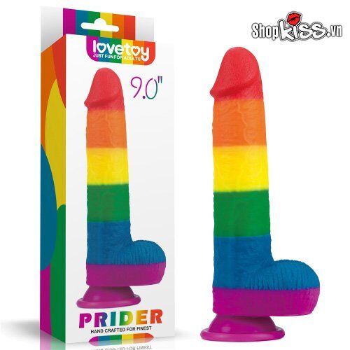 Dương vật giả Lovetoy đa sắc silicone 3 size, tăng khoái cảm