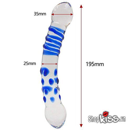 Dương Vật Giả Thủy Tinh Massage Hậu Môn Sung Sướng Cực Phê