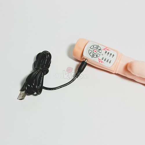 Dương vật rung ngoáy sạc pin tỏa nhiệt tăng khoái cảm