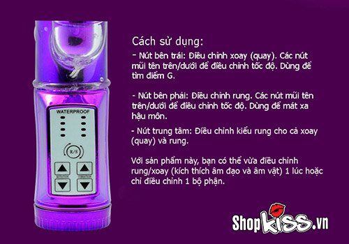 Dương vật rung xoay đa năng kích thích hậu môn tăng khoái cảm