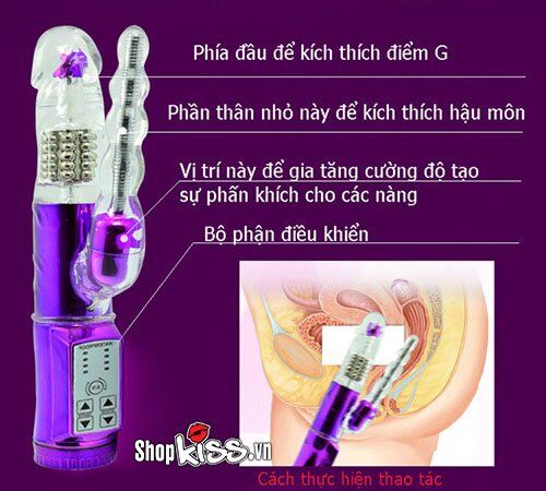 Dương vật rung xoay đa năng kích thích hậu môn tăng khoái cảm