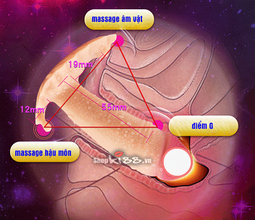 Dương vật sưởi ấm thông minh điều khiển từ xa DC55N chính hãng