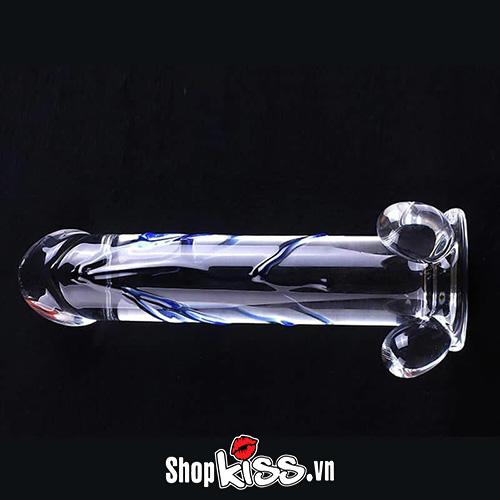 Dương vật thủy tinh gân xanh chất liệu cao cấp kích thích mạnh
