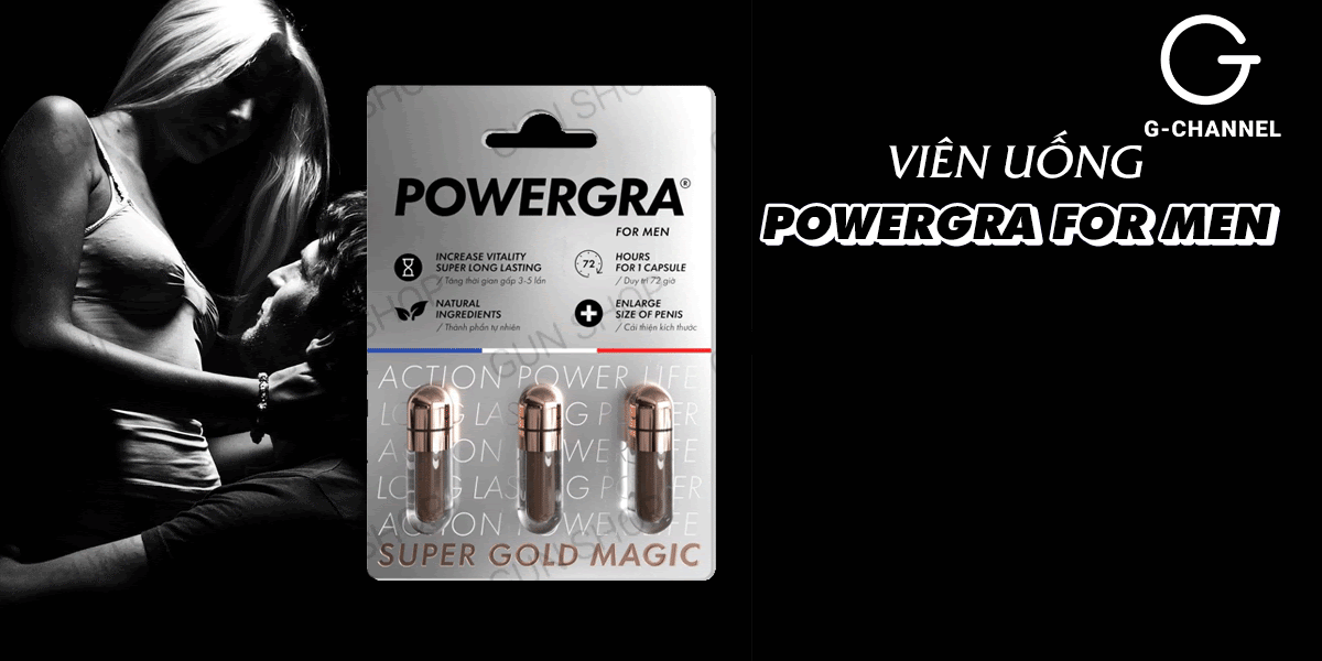 Powergra For Men tăng kích thước kéo dài thời gian xuất tinh vỉ 3 viên Powergra For Men tăng kích thước kéo dài thời gian xuất tinh vỉ 3 viên