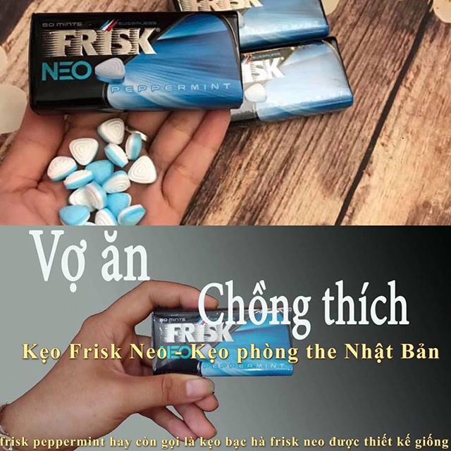 Frisk Neo Peppermint kẹo ngậm tình yêu Nhật Bản 50 viên