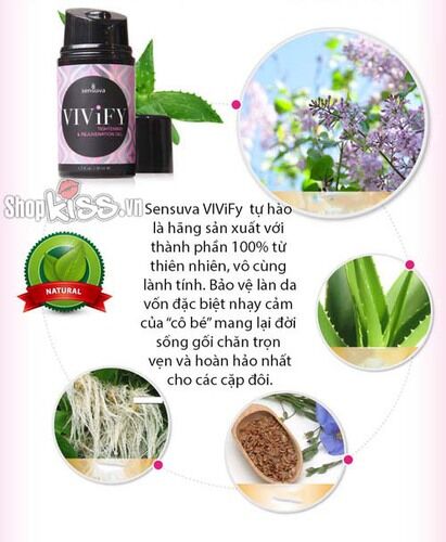 Gel Se Khít Vùng Kín Tăng Khoái Cảm Nữ Giới Sensuva Vivify 50ml