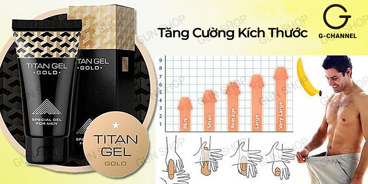 Gel Titan Gold Tăng Kích Thước Dương Vật Cao Cấp Hỗ Trợ Sung Sướng