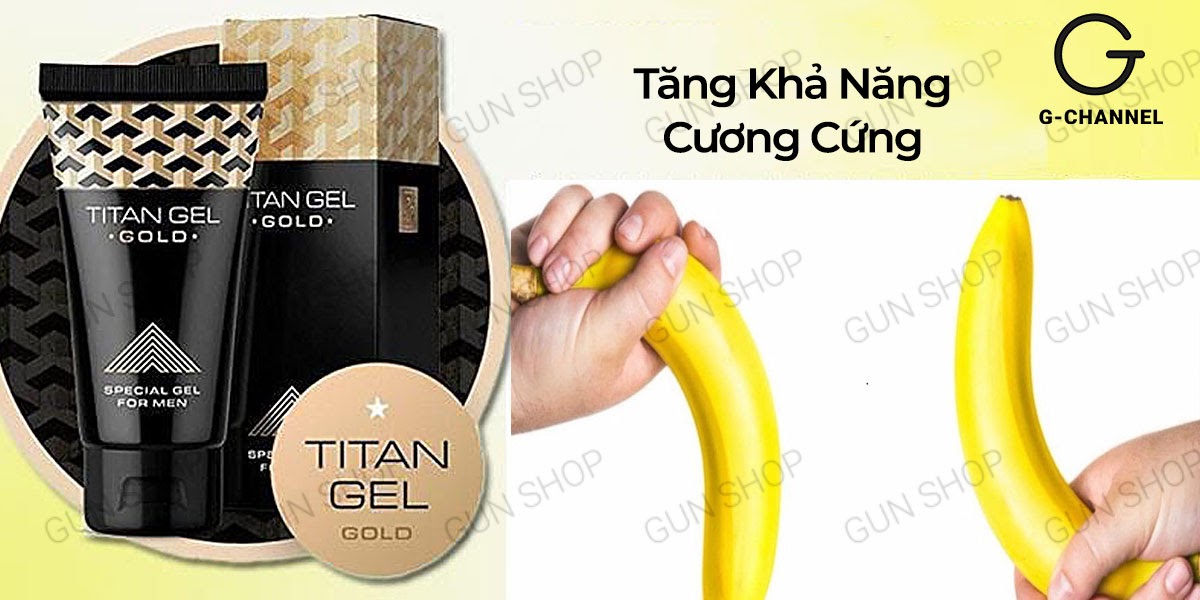 Gel Titan Gold Tăng Kích Thước Dương Vật Cao Cấp Hỗ Trợ Sung Sướng