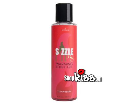 Gel mát xa nóng bỏng Sensuva Sizzle Lips kích thích hương vị
