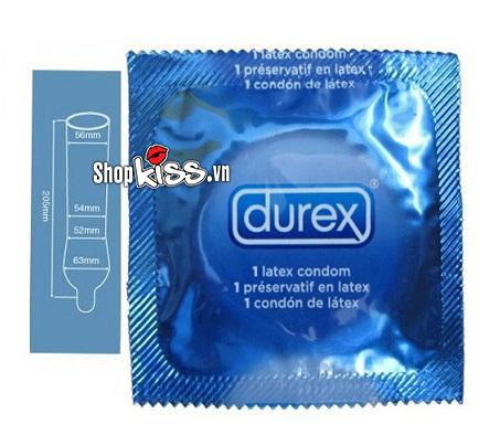 Bao cao su Durex Comfort size lớn hộp 3 cái an toàn siêu thật