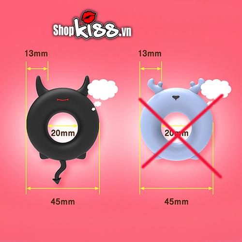 Vòng đeo dương vật quỷ Satan silicon mềm mại tăng khoái cảm nam giới