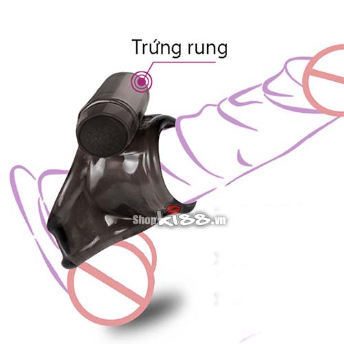 Vòng đeo dương vật silicon rung mạnh Tăng khoái cảm Nam giới
