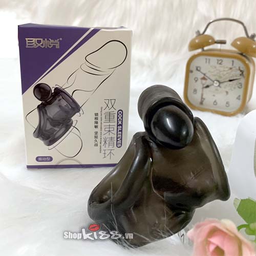 Vòng đeo dương vật silicon rung mạnh Tăng khoái cảm Nam giới