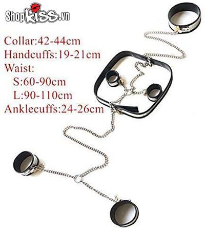 Bộ còng tay chân cổ đai lưng bạo dâm chất lượng giá tốt